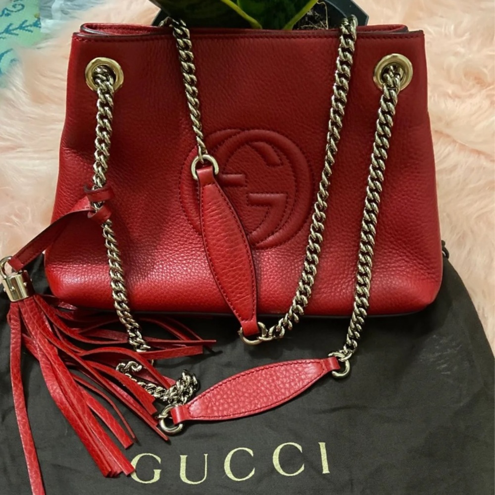 Gucci red soho bag small
